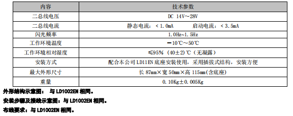 江蘇利達LD1102EN 火災(zāi)光警報器