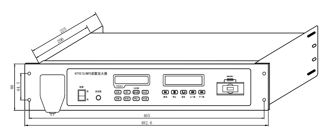 利達(dá)KT9213/MP3 前置放大器接線(xiàn)安裝技術(shù)結(jié)構(gòu)示意圖 利達(dá)KT9213/MP3 前置放大器接線(xiàn)安裝技術(shù)結(jié)構(gòu)示意圖